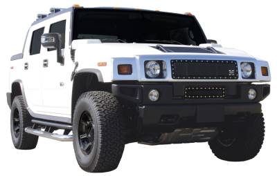 Hummer H2 T-Rex X-Metal Series Studded Main Grille - All Black - 6712901