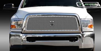 Dodge Ram T-Rex X-Metal Series Studded Main Grille - Custom Full Opening - Polished Stainless Steel - 1PC - 6714510