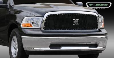 Dodge Ram T-Rex X-Metal Series Studded Main Grille - Custom 1PC Opening - All Black - 6714571