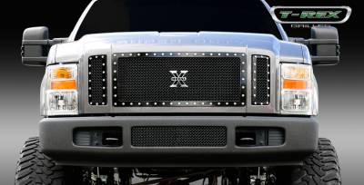 Ford Superduty T-Rex X-Metal Series Studded Main Grille - All Black - 3PC - 6715631