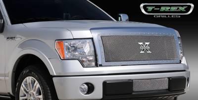 Ford F150 T-Rex X-Metal Series Studded Main Grille - Custom Full Opening - Polished Stainless Steel - 1PC - 6715680