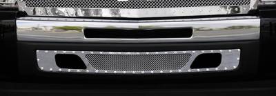 Chevrolet Silverado T-Rex X-Metal Series Studded Bumper Grille - Polished Stainless Steel - 6721100