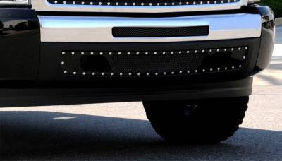 Chevrolet Silverado T-Rex X-Metal Series Studded Bumper Grille - All Black - 6721101