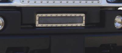 Hummer H2 T-Rex X-Metal Series Studded Bumper Grille - Polished Stainless Steel - 6722900