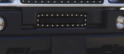 Hummer H2 T-Rex X-Metal Series Studded Bumper Grille - All Black - 6722901