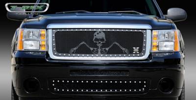 GMC Sierra T-Rex Urban Assault Grunt Studded Main Grille with Soldier - Black OPS Flat Black - 7112056