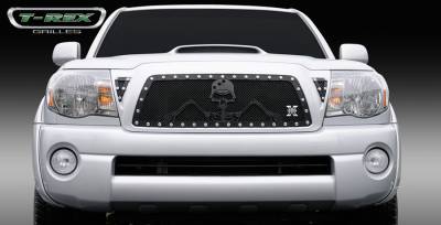 Toyota Tacoma T-Rex Urban Assault Grunt Studded Main Grille with Soldier - Black OPS Flat Black - 7118956