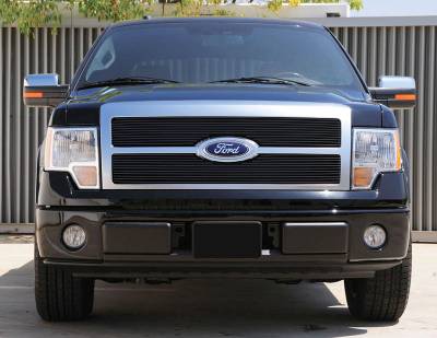 Ford F150 T-Rex Billet Grille - All Black - 2PC - 20567B