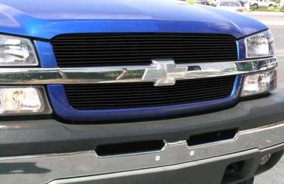 Chevrolet Silverado T-Rex Billet Grille Overlay - Bolt On & Insert - All Black - 2PC - 21100B