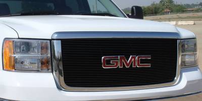 GMC Sierra T-Rex Billet Grille Insert & Overlay - Bolt On - 27 Bars - All Black - 21206B