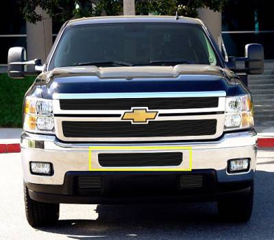 Chevrolet Silverado T-Rex Bumper Billet Grille - All Black - 25114B