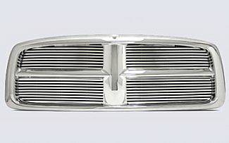 Dodge Ram Street Scene Chrome Grille Shell with 8mm Billet Grille Insert - 950-75530