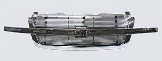 Chevrolet Silverado Street Scene Chrome Grille Shell with 4mm Polished Billet Grille - 950-75556