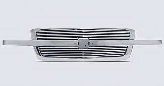 Chevrolet Silverado Street Scene Chrome Grille Shell with 8mm Polished Billet Grille - 950-75559