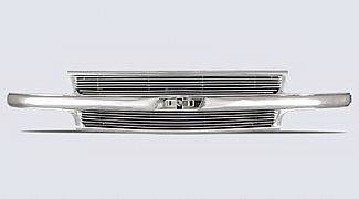 Chevrolet Silverado Street Scene Chrome Grille Shell with 4mm Polished Billet Insert - 950-75561