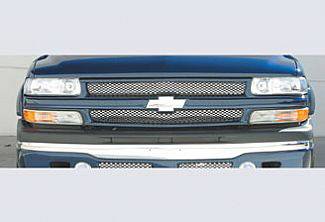 Chevrolet Silverado Street Scene Paintable Grille Shell with Bow Tie Mount & Chrome Grille Insert - 950-78560