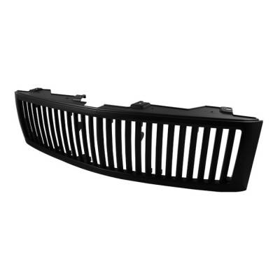 Chevrolet Silverado Spyder Vertical Front Grille - Black - GRI-SP-CS07-VT-BK