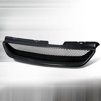 Honda Accord 2DR Spec-D Type R Style Front Hood Grille - Carbon Look - HG-ACD98CFTR