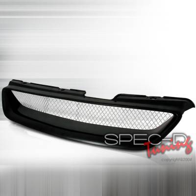 Honda Accord 2DR Spec-D Type R Style Front Hood Grille - Black - HG-ACD98TR