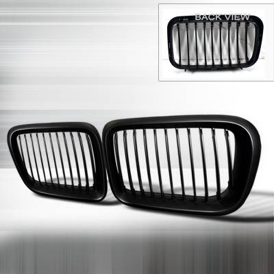 BMW 3 Series Spec-D Front Hood Grille - Black - HG-E3692BB