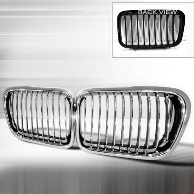 BMW 3 Series Spec-D Front Hood Grille - Chrome - HG-E3697CC