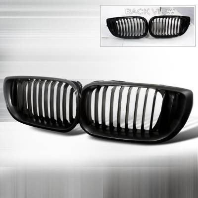 BMW 3 Series 4DR Spec-D Front Hood Grille - Black - HG-E4602BB