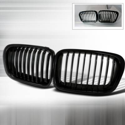 BMW 3 Series 4DR Spec-D Front Hood Grille - Black - HG-E4699BB