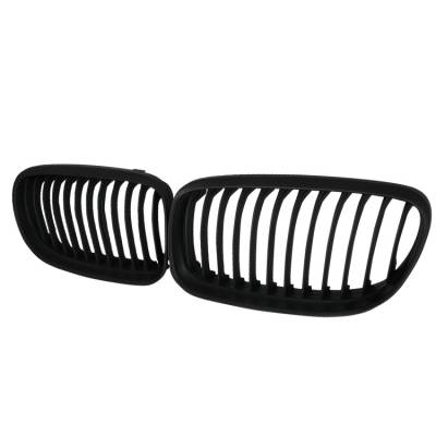 BMW 3 Series Spec-D Front Hood Grille - Black - HG-E9009BB