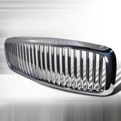 Dodge Ram Spec-D Vertical Grille - Chrome - HG-RAM02CVT