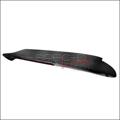 Honda Civic HB Spec-D Carbon Fiber Spoon Spoiler with Smoke LED Braek Light - SPL-CV923CFGLED