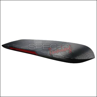 Honda Civic HB Spec-D Carbon Fiber Spoon Spoiler with Red LED Brake Light - SPL-CV963CFRLED