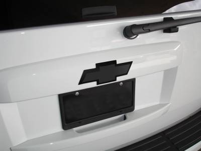 Chevrolet Avalanche T-Rex Billet Bowtie - Rear with Border - Black - 19055B