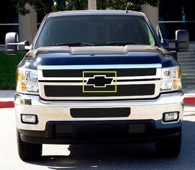 Chevrolet Silverado T-Rex Billet Bowtie - Plain - Black - 19115B