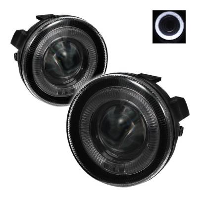 Dodge Dakota Spyder Halo Projector Fog Lights - Smoke - FL-P-DDAK01-HL-SM