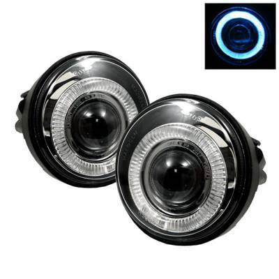 Dodge Neon Spyder Halo Projector Fog Lights - Clear - FL-P-DN03-HL