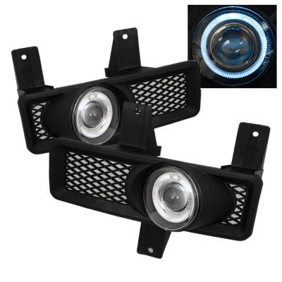 Ford F150 Spyder Halo Projector Fog Lights - Clear - FL-P-FF15097-HL