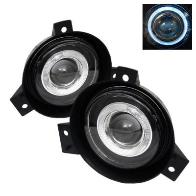 Ford Ranger Spyder Halo Projector Fog Lights - Clear - FL-P-FR01-HL