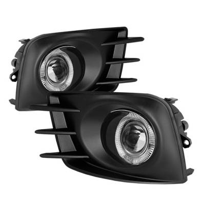 Scion tC Spyder Halo Projector Fog Lights - Clear - FL-P-STC2011-HL