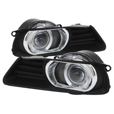 Toyota Camry Spyder Halo Projector Fog Lights - Clear - FL-P-TCAM07-HL