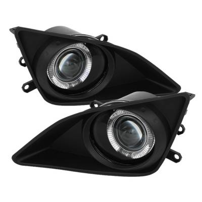 Toyota Corolla Spyder Halo Projector Fog Lights - Clear - FL-P-TCO08-HL