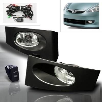 Honda Fit Spec-D OEM Fog Lights - Clear - LF-FIT06OEM