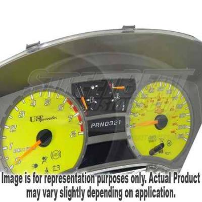 US Speedo Yellow Exotic Color Gauge Face - Displays 120 MPH - Gas - No Transmission Temperature - CK1200433