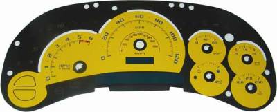 US Speedo Yellow Platinum Exotic Color Gauge Face - Displays 120 MPH - Gas - No Transmission Temperature - CK1200533