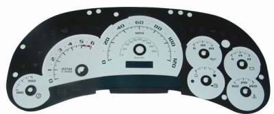 US Speedo White Platinum Exotic Color Gauge Face - Displays 120 MPH - Gas - Transmission Temperature - CK1200540