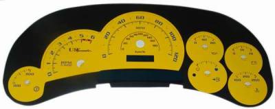 US Speedo Yellow Platinum Exotic Color Gauge Face - Displays 120 MPH - Gas - Transmission Temperature - CK1200543