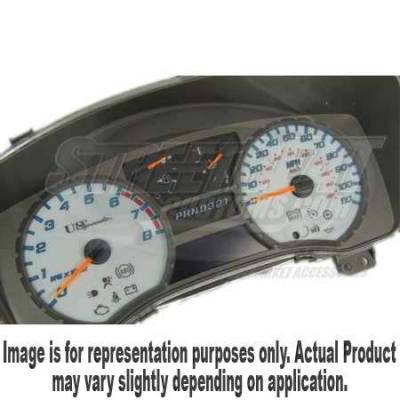 US Speedo White Exotic Color Gauge Face - Displays 200KPH - Gas - No Transmission Temperature - CK2000430