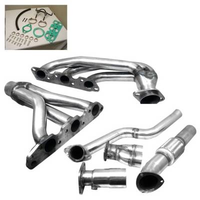 Pontiac Grand Prix Spyder Exhaust Header - Chrome - TS-HE-PGPRIX97-C