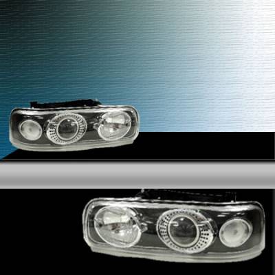 TYC Projector HID Headlights with Black Housing - 80644584