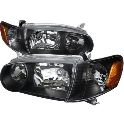 Toyota Corolla Spec-D Euro Headlights - Black Housing - 1PC - 2LCLH-COR01JM-DP