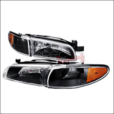 Pontiac Grand Prix Spec-D Crystal Housing Headlights - Black - 2LCLH-GPX97JM-KS